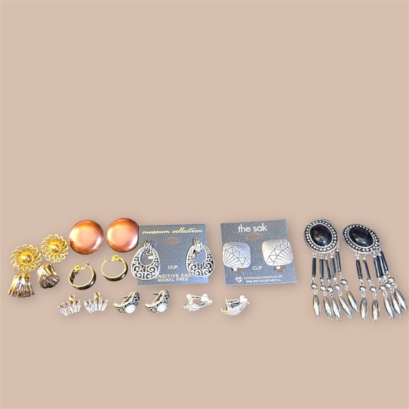 Monet Jewelry - Assorted Women's Clip On Earrings Set - New & Vintage. One is a Monet Stamped